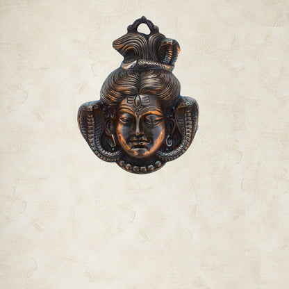Ecraftindia Lord Shiva Metal Wall Hanging | Brown