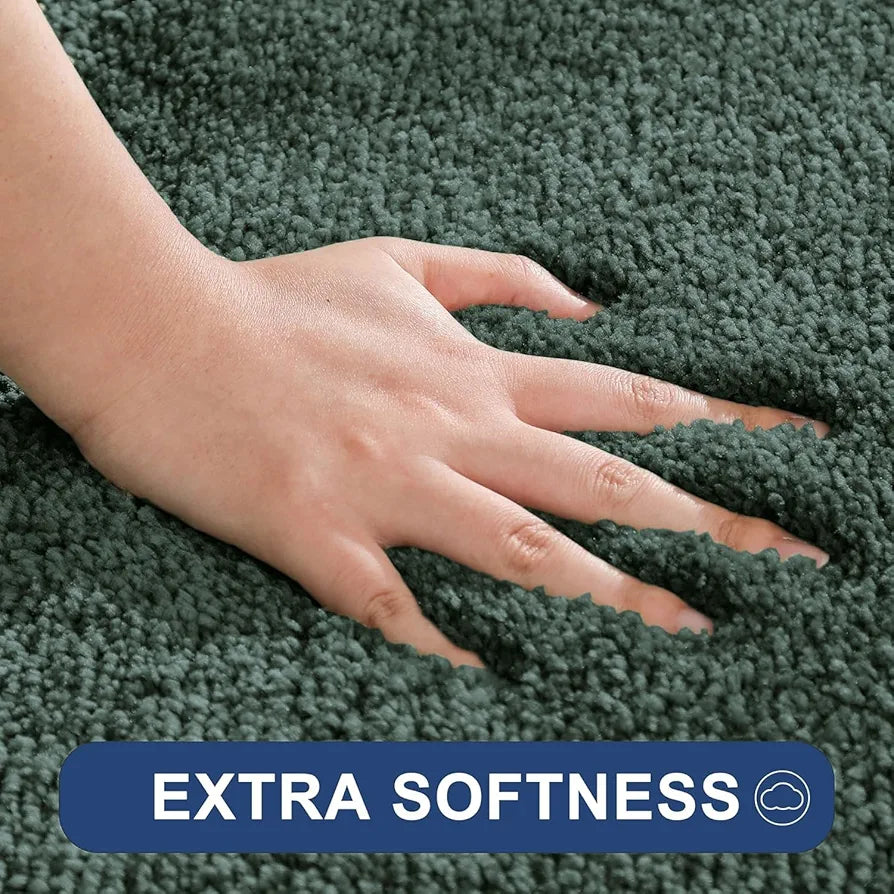 Luxe Home International Runner Super Soft Anti Skid Newman Rug For Bedroom  Rectangular Colour Hunter Green