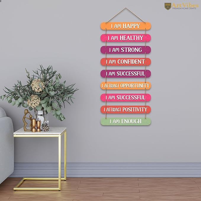Artvibes Self Motivation Quotes Mdf Wall Hanging for Home Decorative Items | Wall Artwork for Hall Decor