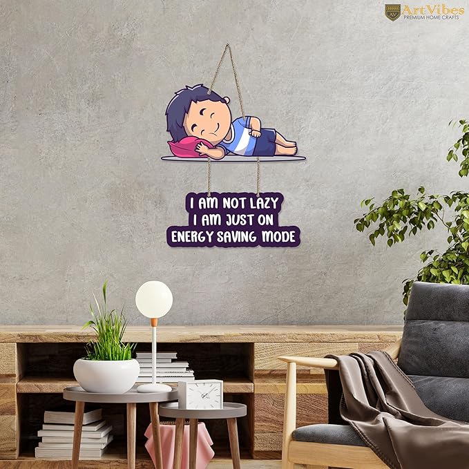 Artvibes Funny Quotes Wooden Wall Hanging With Quote for Home Decor | Artworks Wall Hangings