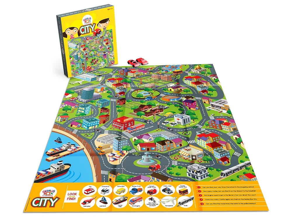 Genius Box - Play some Learning Transport Express Activity Kit,Paper,Multicolor  30 Activity Kit