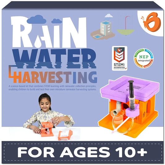Butterfly EduFields Rainwater Harvesting Science Experiment Kit For Kids 10 Years+ | Roof Drain & Mini Water Pump School Science Exhibition Project Kit | Learning & Educational Diy Stem Toy