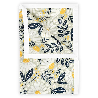 Divine Casa Floret 100% Cotton Single Dohar 120 GSM Soft & Lightweight Throw Blanket Colour Vintage Daisies