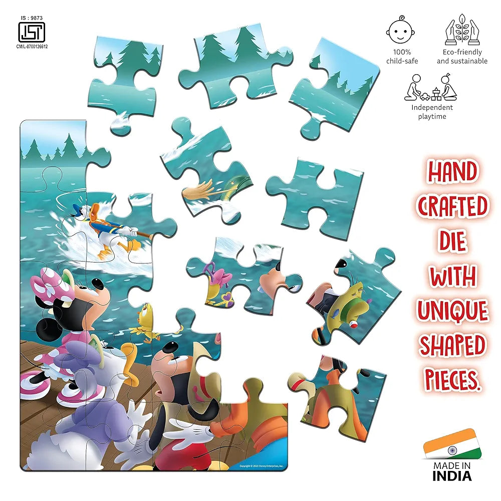 Disney Junior Mickey Book & Puzzles for Kids 3 Years and Above | Catch That Fish | 1 Book & 20 Piece Puzzles