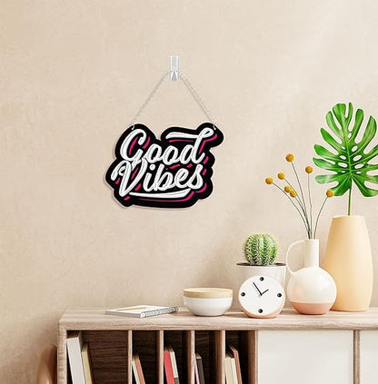 Blue Finch Wall Hanging Decor Good Vibes Home Decor Item For living Room and Bedroom