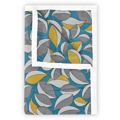 Divine Casa Floret 100% Cotton Single Dohar 120 GSM Soft & Lightweight Throw Blanket Colour Woody Petals