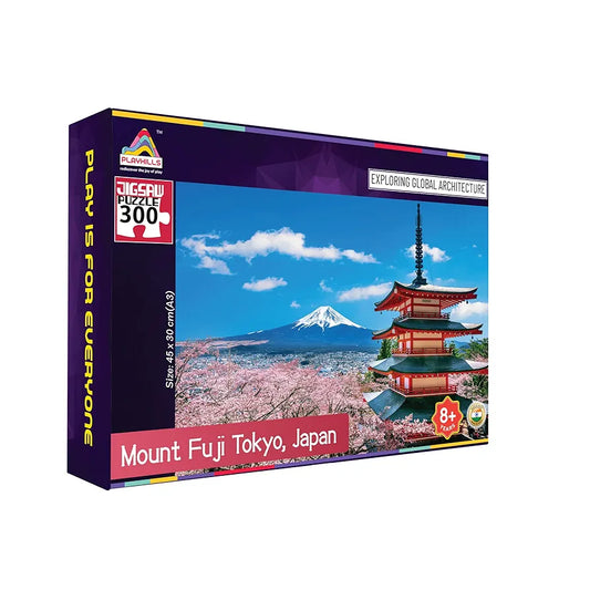Playhills Mount Fuji, Japan  Landscape Wooden Jigsaw Puzzle for Children and Adults 8+ Years| Focus, Mind Relaxation Puzzles Family and Activity Games