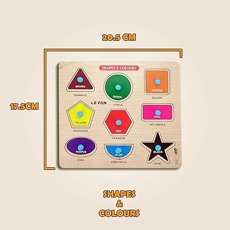 Highroof Shapes And Color Wooden Puzzle Kids Games Toys For Kids 3+ Jigsaw Puzzles For Adults Baby Learning