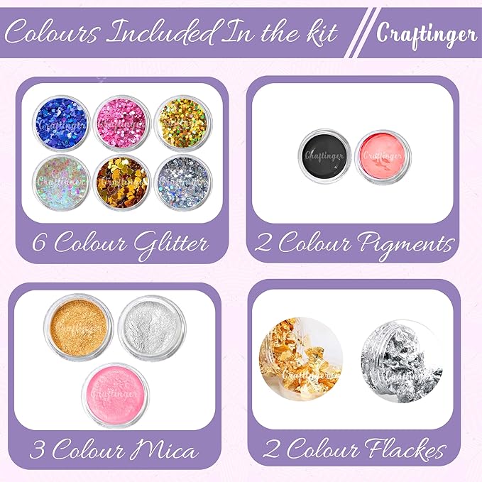 Craftinger Resin Art Keychain Coaster Making Kit With 200gm Resin Color and More