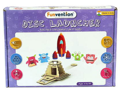 Funvention- for Little Scientist in Every Kid DIY Science Educational Disc Launcher Toy