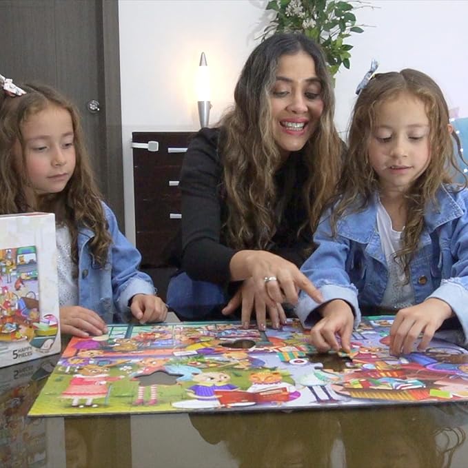 Chalk and Chuckles 100 Piece Jigsaw Puzzle for Kids | Educational Toy | Christmas Gift | Kindness Activity Makermax Cat