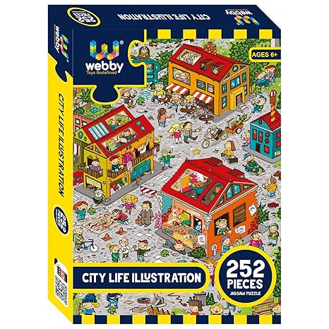 Webby Kids City Life Illustration Jigsaw Puzzle 252 Pieces
