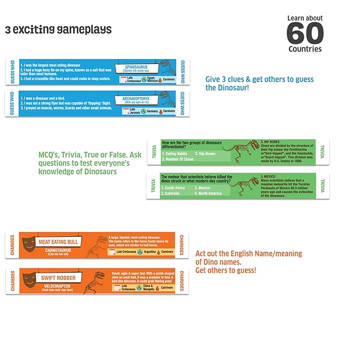 Chalk and Chuckles Smart Sticks Dinosaurs Trivia Game From Super Fun Family World Map Puzzle | Educational Game