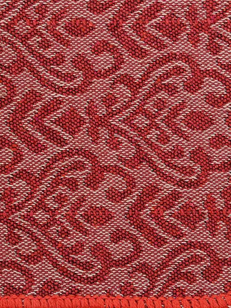 Saral Home Cotton Damask Design Jacquard Yarn Anti-Skid Carpet