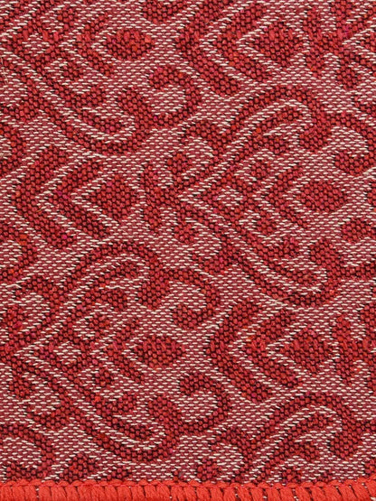 Saral Home Cotton Damask Design Jacquard Yarn Anti-Skid Carpet