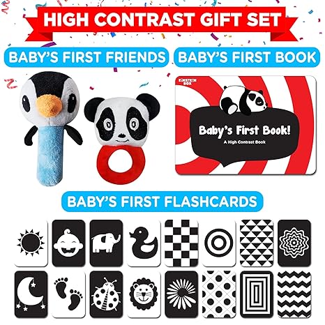 Einstein Box Gift Set for Babies and Newborns ages High Contrast Flash Cards