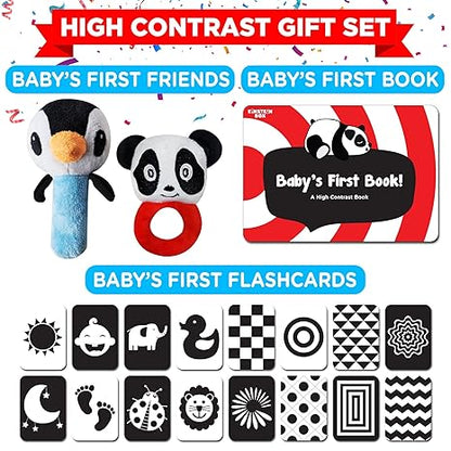 Einstein Box Gift Set for Babies and Newborns ages High Contrast Flash Cards