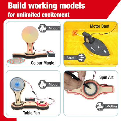 Butterfly Edufields 20+ Science Experiment Kit | Toys for Boys 5 6 7 8 9 10 Year Old | Birthday Gift for Boys Girls Age 6-10 8-10 | DIY STEM Projects Kit| Build 20+ Motor Machines | Electric kit