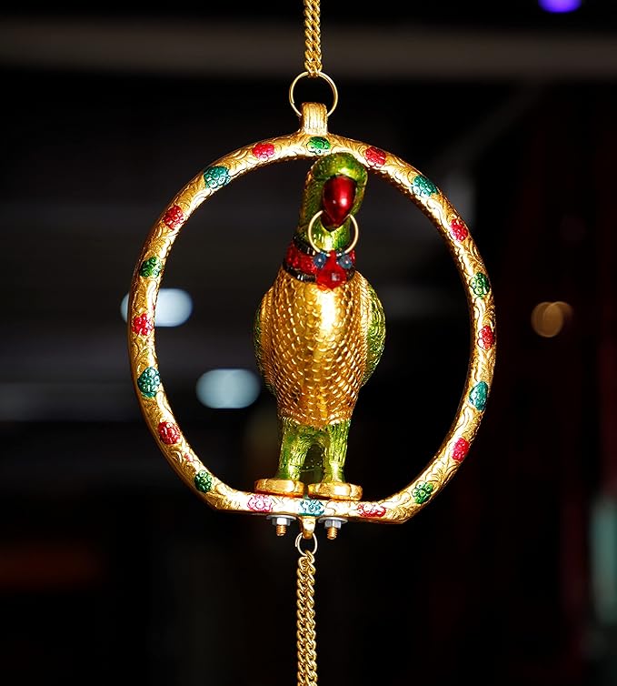 KridayKraft Metal Parrot Statue for Door Hanging Decor Your Home Office Garden