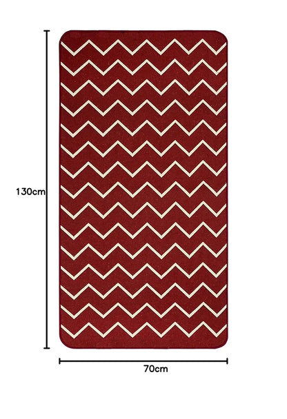 Saral Home Zig Zag Designer Soft Cotton Durable & Washable Multipurpose Runner