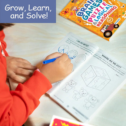 400+ Brain Boosting Activity Book for 6+ Years Old Kids | Set of 4 book - 400+ activities with Maths Games, Brain Teasers, Puzzle & Logical Reasoning, Crosswords & Word Games | The Book Tree Books