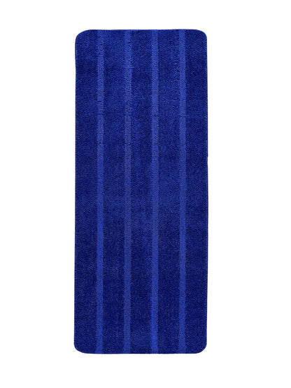 Saral Home Easy Living Home Striped Soft Microfiber Durable & Washable Multipurpose Bedside Runner Colour Blue