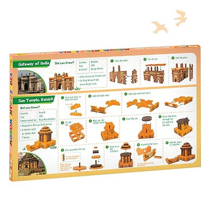 Imagimake Boys Girl's Mapology Monuments Of India Sun Temple Gateway Of India