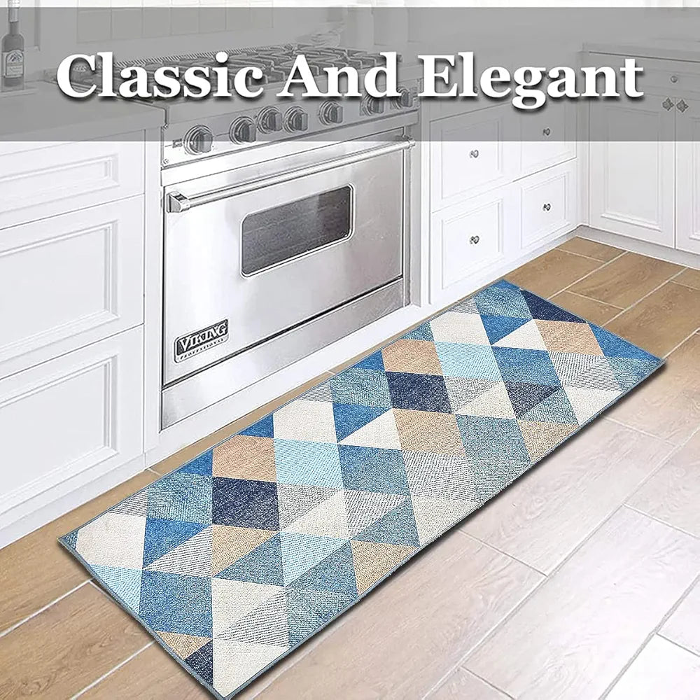Ishro Home 3d Printed Bedside Runner Carpet Anti Skid For Home Kitchen Colour Crystals