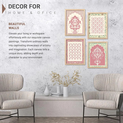 Kotart Madhubani Art Paintings with Frame Pack of 6 A