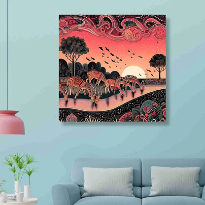 Livin'luxe Paintings Jungle Modern Art Canvas Home Decor Wall Paintings With Frame Painting