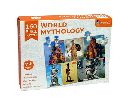 Popcorn Games & Puzzles 160 Piece PuzzleWorld Mythology |Improves Your Child Cognitive Skills, Concentration, Memory & Coordination