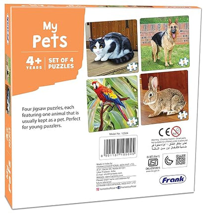 Frank My Pets Animal Puzzle - A Set of 4 Jigsaw Puzzle for Focus and Memory - 10504