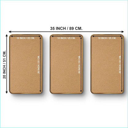 Livin'luxe Set of 3 Modern Art Madhubani Painting Premium Golden Framed Wall Paintings SG09