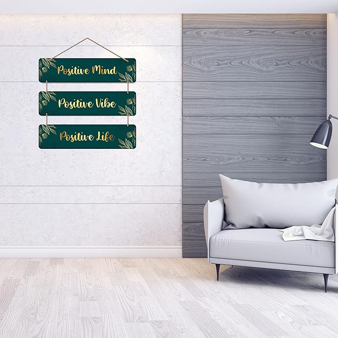 Artvibes Designer Wooden Hanging for Home Decor | Positive Quotes Decorative Items | Artworks Wall Hangings