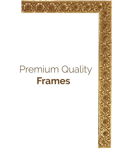 Lifehaxtore Buddha Art Framed Painting for Luck Prosperity Golden Buddha