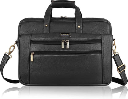 WildHorn Leather Briefcase for Men I Computer Bag Laptop Bag I Business Travel Messenger Bag For Men l Large 16 Inch,For Daily Use