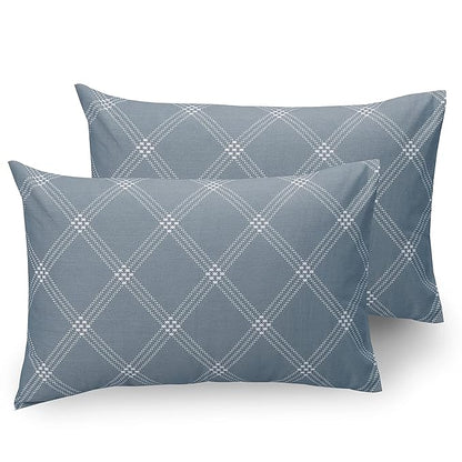 Huesland by Ahmedabad Cotton 186 TC King Size Bedsheet Cotton with 2 Pillow Covers | Grey