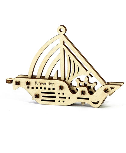 Funvention- for Little Scientist in Every Kid Fun Fidgets Ships Stem Learning 3D Puzzle Kit , Multicolor