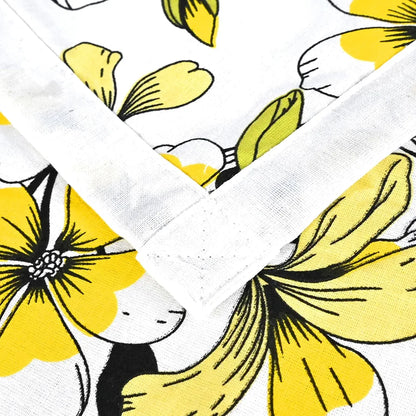 Divine Casa Floret 100% Cotton Single Dohar 120 GSM Soft & Lightweight Throw Blanket Colour Daffodil Yellow