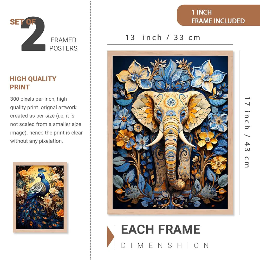 Kotart Aesthetic Modern Art Wall Paintings with Frame Set of 6