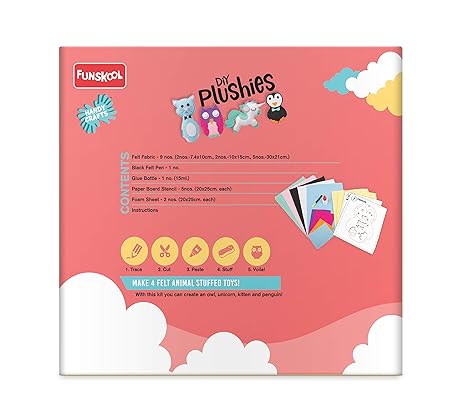 Funskool Diy Handycrafts Plushies Soft Toy Maker Make Your Own Stuffed Animal Art And Craft