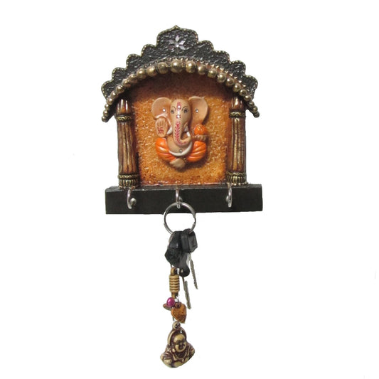 Ecraftindia Papier - Mache Key Holder With Lord Ganesha