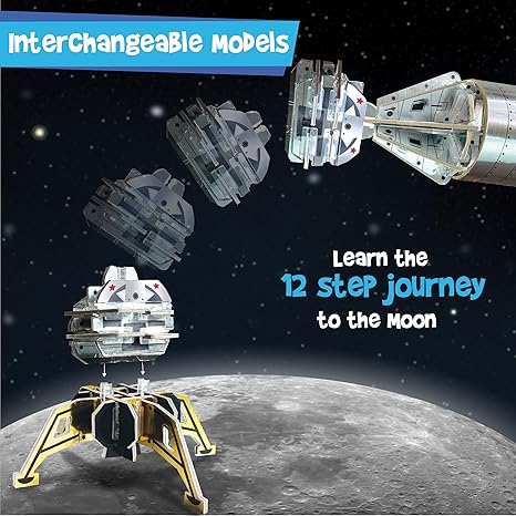 Imagimake Man's Journey to Moon Mission Apollo 11 Rocket & Satellite Model Making Set Puzzle