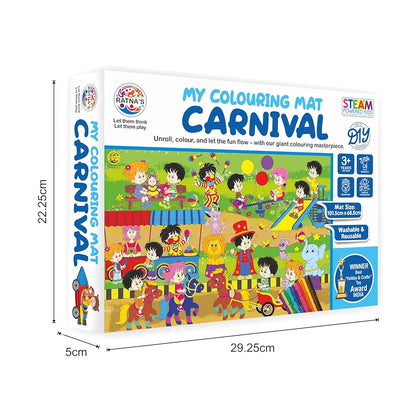 Ratna's My Coloring Mat Carnival Printed Mat of Size 40 x 27 Inches, Washable & Reusable Colouring Kit for Kids 3+ Years