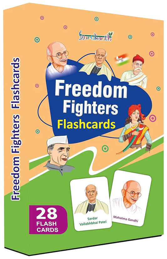 Gurukanth® Premium Freedom Fighters Flash Cards for Kids Early Learning | Easy & Fun Way of Learning 1 Year to 6 Years Babies Smart Toys