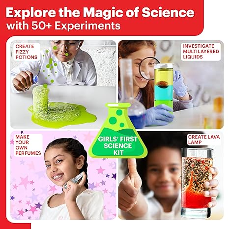 Einstein Box Junior Science Gift Set for Girls Birthday Gift 2-in-1 Set of Learning & Education Kit