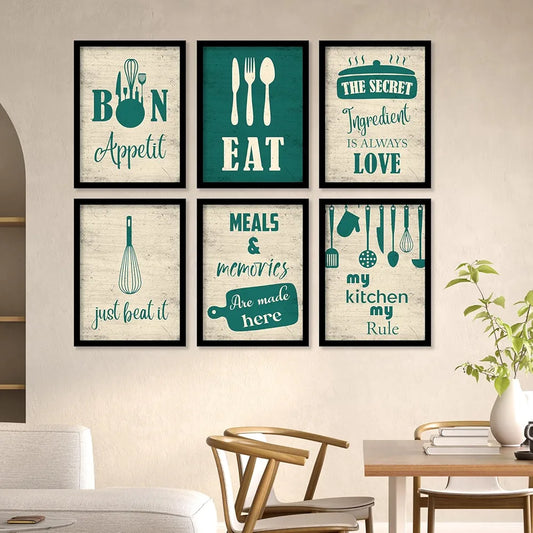 Kotart Wood Restaurant Quotes Framed Posters For Kitchen Wall Decoration Kitchen 6