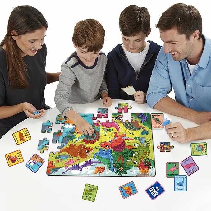 Mini Leaves 60 Piece Wooden Puzzle for Kids 4 to 6 Years | Dinosaurs World Jigsaw Puzzle