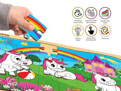 Webby Unicorn Wooden Jigsaw Puzzle 40pcs