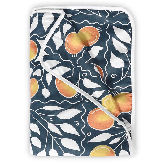 Divine Casa Cotton 120 GSM New Born All Season Ultrasoft Single Baby Blanket for Babies Colour Clematis Blue